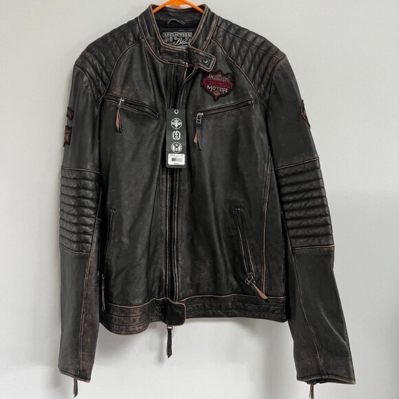 Large Vintage Affliction Leather Jacket